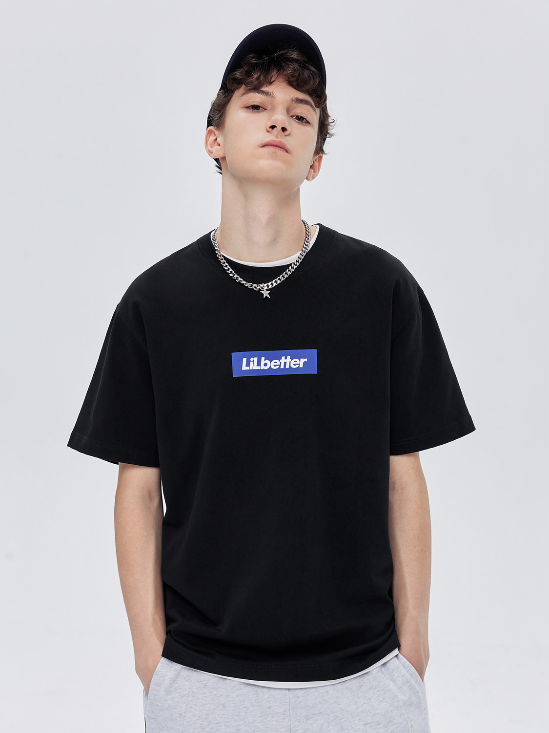 Lilbetter简约纯棉短袖男夏季体恤上衣百搭半袖ins潮t恤夏款 宽松