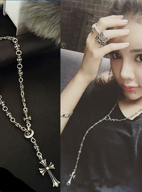 可调节长短克罗星挂件十字架吊坠