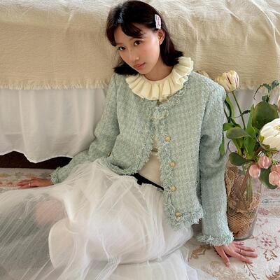 【6折清仓】法式流苏小香风外套女2025春秋气质圆领短款上衣