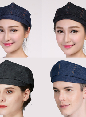 男女前进帽定制logo牛仔贝雷帽