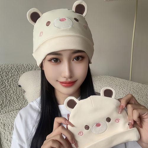 春夏季月子帽纯棉防风发带