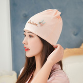 网红款 春夏季 月子帽子纯棉孕产妇产后用品保暖防头风头巾帽时尚