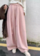 欧洲站25冬季 百搭 休闲裤 .COM时髦简约松紧腰抽绳纯色宽松阔腿裤