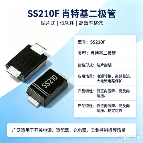 SS210F肖特基二极管2A/100VSMAF