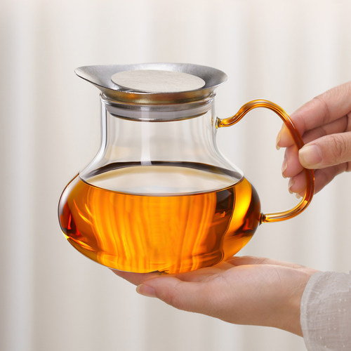 玻璃茶壶纯钛盖2026新款泡茶壶茶水分离冷泡壶分茶器公道杯养生壶