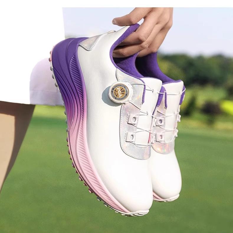 PGA高尔夫球鞋女防水增高 防侧滑鞋钉轻量缓震中底运动鞋子301046