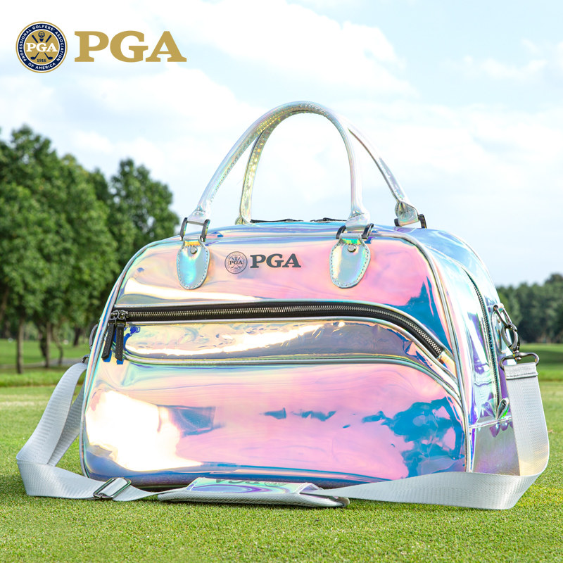 PGA高尔夫女防水炫彩轻便旅行包