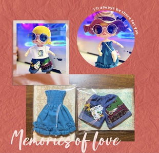 泡泡玛特八分bjd娃衣Molly嘎子姐Zsiga娃衣裙子裤子