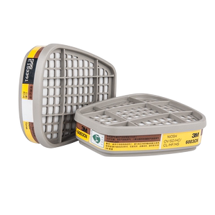 3M6003CN滤毒盒6200防毒面具过滤配件有机酸性气体喷漆氯化氢氯气