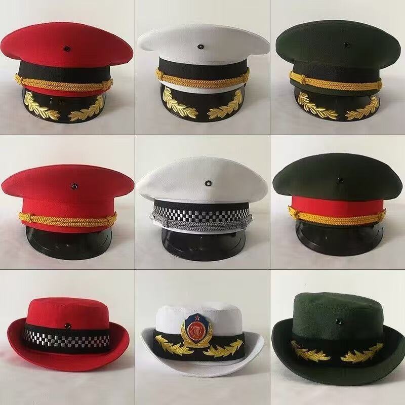 升旗手国旗班大檐帽男女演出帽