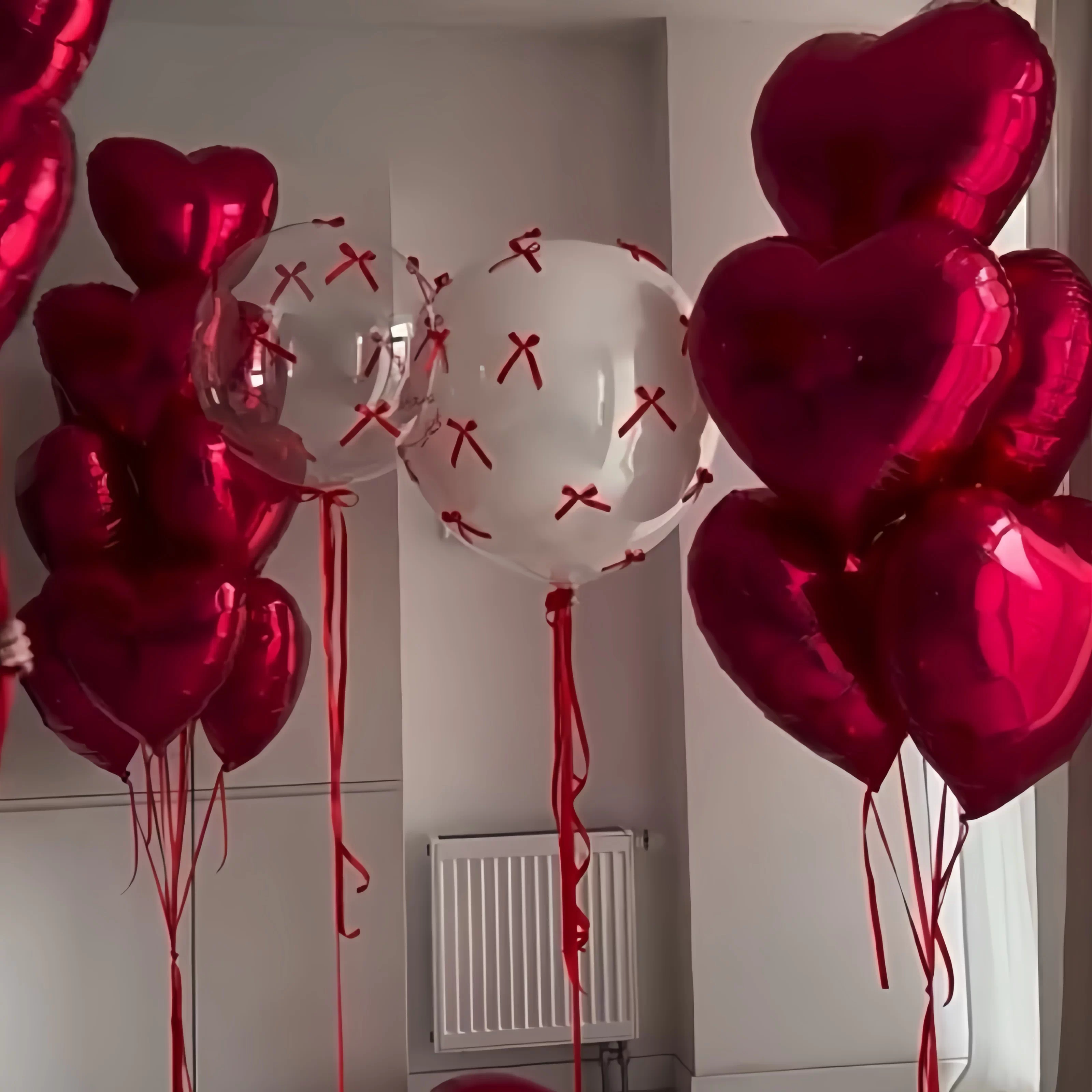红色粉色爱心造型铝膜超大气球结婚订婚礼情人节女神生日布置装饰