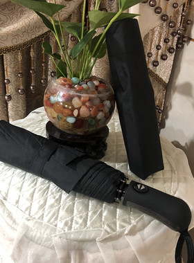 包邮 黑色8骨全自动雨伞一键开合折叠男女出门三折伞无胶晴雨两用