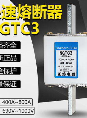 快熔熔芯NGTC3 380V 500V 660V 690V 800V 1000V 630A快速熔断器