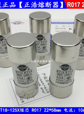 正浩AM4 RT19/RT18-125熔芯R017 RO17 22*58 125A 100A 80A保险丝