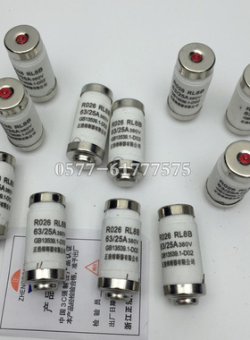 RO26/RL8B-63熔断器R026-2A/4A/5A/6A/10A/16A螺旋体熔芯400V/D01