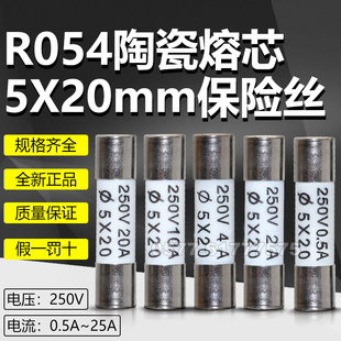 10A13A15A16A20A保险丝管正熔 250V 5X20mm陶瓷熔断器芯RO54 R054