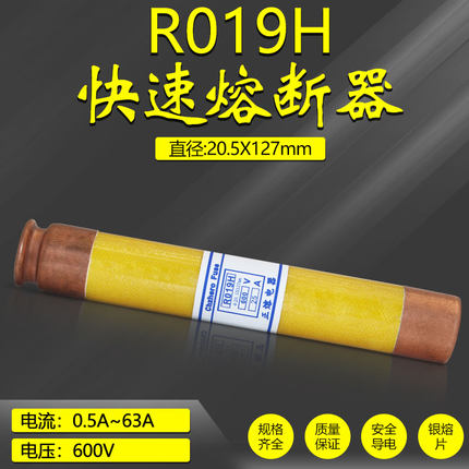 RO19H熔断器R019H 600V 6A8A10A12A15A16A20A 20.5X127mm保险丝