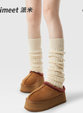 雪地靴袜套女春夏腿套美式堆堆袜配鲨鱼裤的袜子黑色小腿袜长袜春