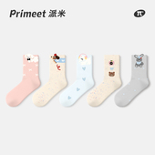 派米袜子女款 秋冬中筒袜可爱点子纱腊肠小狗无骨透气长袜配勃肯鞋