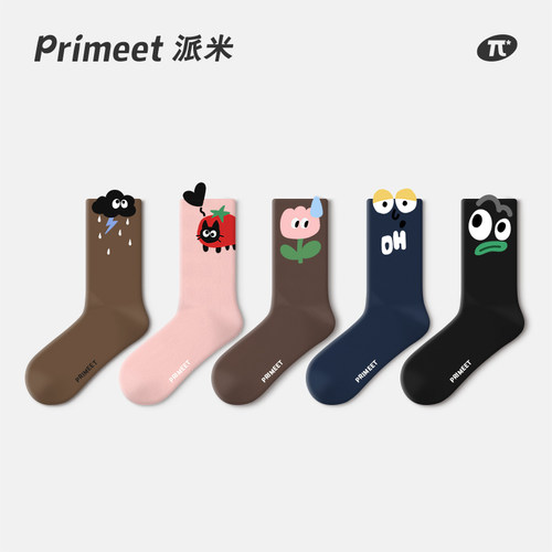 PRIMEET/派米女款配小皮鞋中筒袜