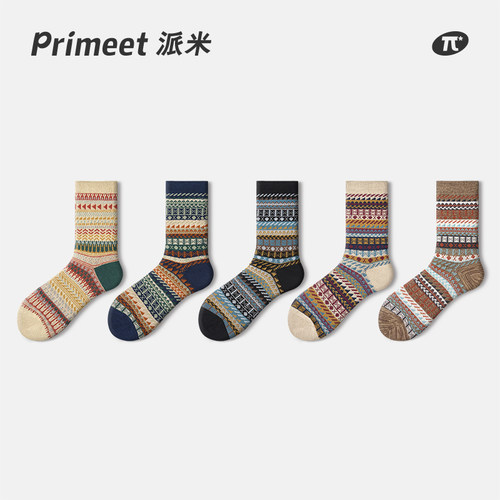 PRIMEET/派米女民族风中筒袜