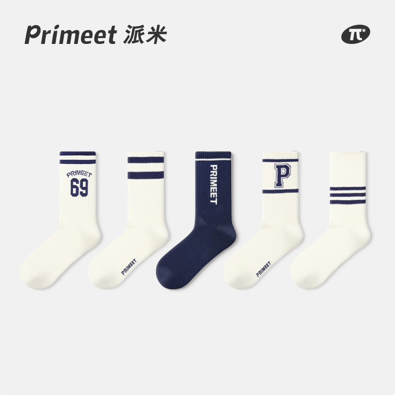 PRIMEET/派米情侣美式网球中筒袜