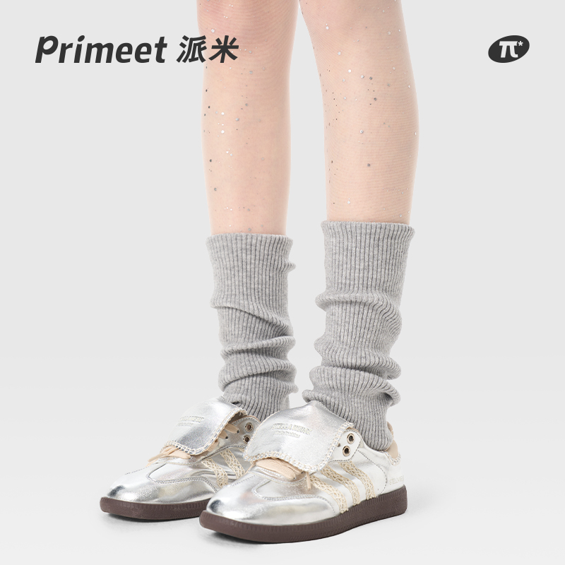 PRIMEET/派米袜套女春秋灰色格雷系腿套日系堆堆袜夏季小腿袜长袜 女士内衣/男士内衣/家居服 中筒袜 原图主图