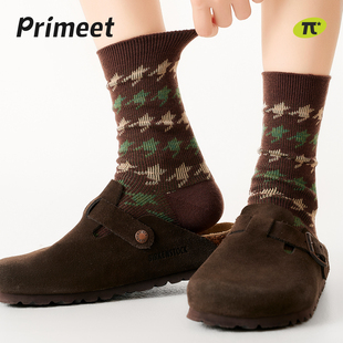 堆堆长袜 保暖中筒袜配勃肯鞋 派米20%美利奴羊毛袜子女秋冬季 薄款