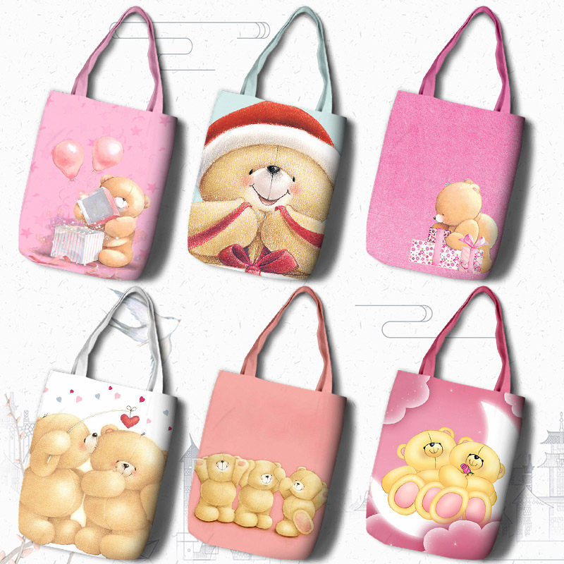 安德鲁熊 forever friends 熊 啤啤熊帆布袋书袋购物袋单肩帆布包