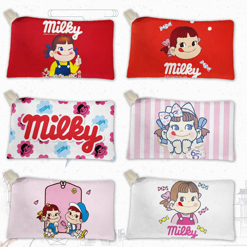 牛奶妹笔袋收纳小手袋手拿包