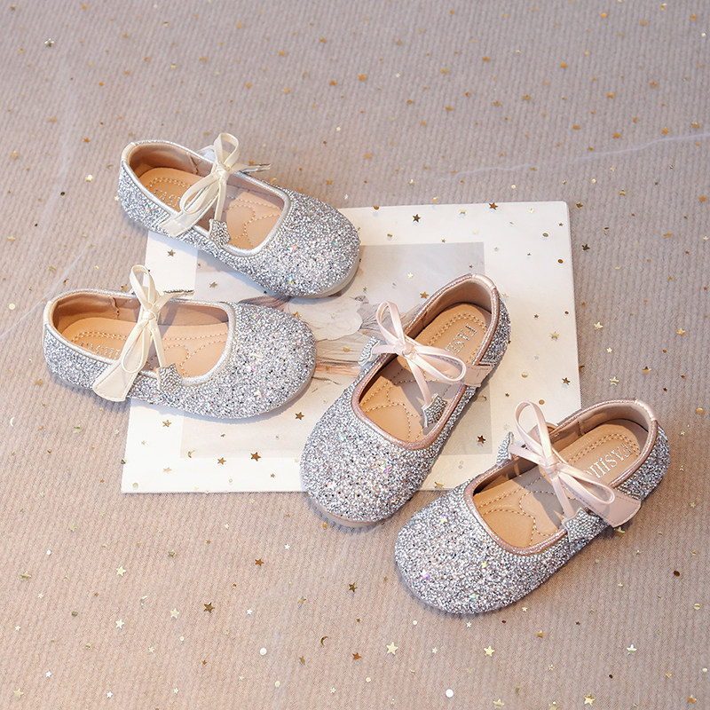 女童公主鞋2025春季新款儿童鞋闪亮水晶鞋女孩小皮鞋宝宝豆豆单鞋,童鞋/婴儿鞋/亲子鞋,水晶/水钻鞋,淘宝优惠券,粉丝福利购,淘宝优惠卷
