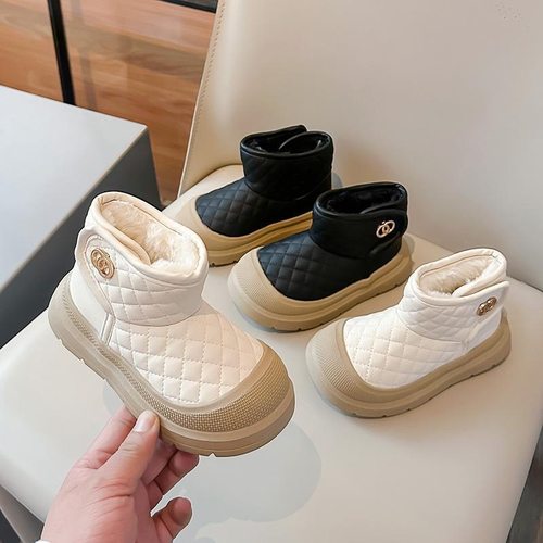 女童雪地靴冬季男宝保暖大棉靴