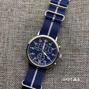 现货 天美时TIMEX Weekender系列 蓝色表盘 TW2T73800