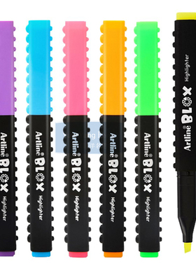 日本Artline BLOX可拼接式荧光笔学生办公划重点记号标注荧光笔