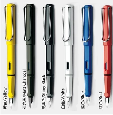 德国产 钢笔 墨水笔f ef 磨砂黑粉白红蓝 多色选