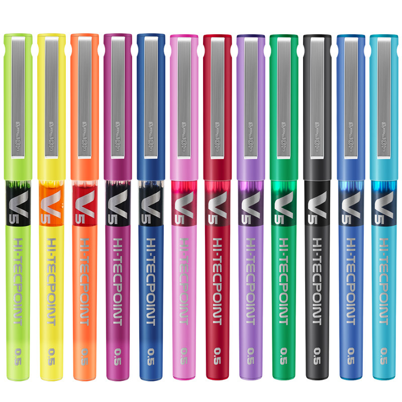 pilot日本百乐bx-v5中性笔办公签字笔直液式针管彩色学生水笔v5v7