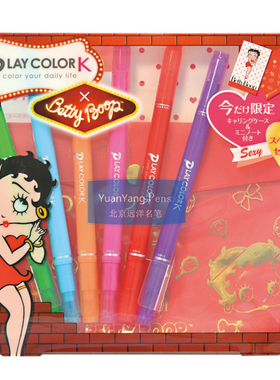 新品限定日本蜻蜓TOMBOW Play Colork双头水彩笔6支本子笔袋套装
