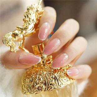 假指甲贴片美甲成品甲片可摘金边渐变中长款可反复自由拆卸可穿戴