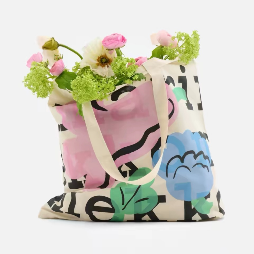 【现货特惠】芬兰Marimekko LOGO 字母有机棉环保袋 帆布袋