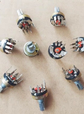 RV17型弯脚电位器B10K B1K 带开关 立式5脚 功放音量调节电位器