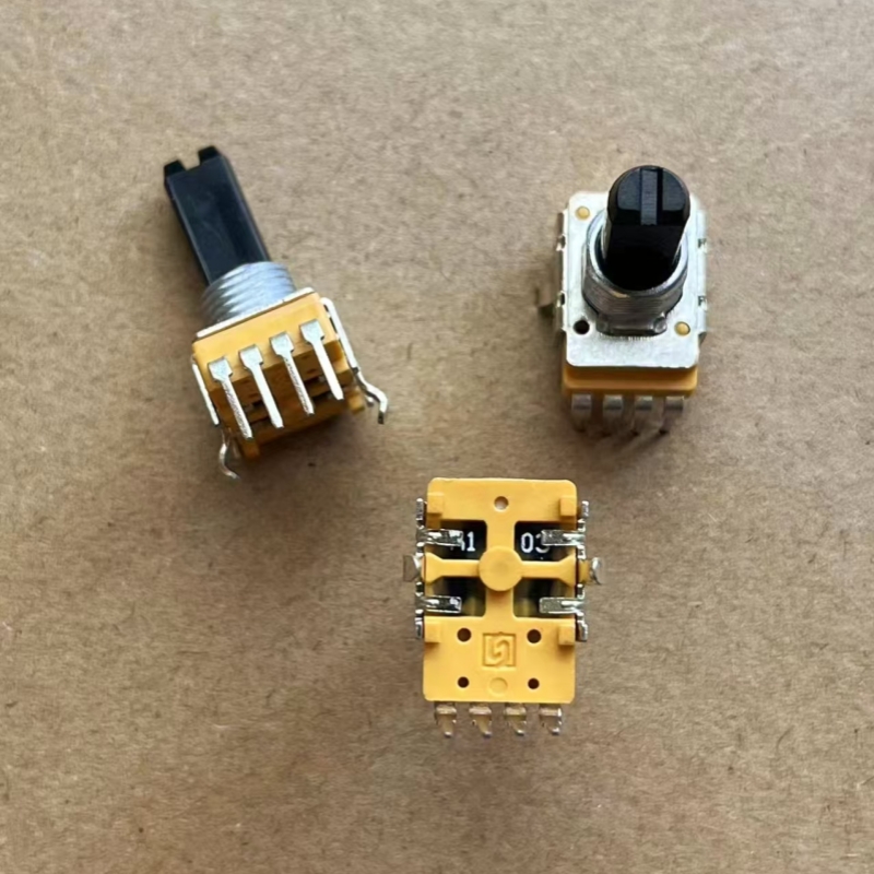 升威RK11型单联4脚电位器A10K A103 旋转调节电位器 D轴 柄长19MM
