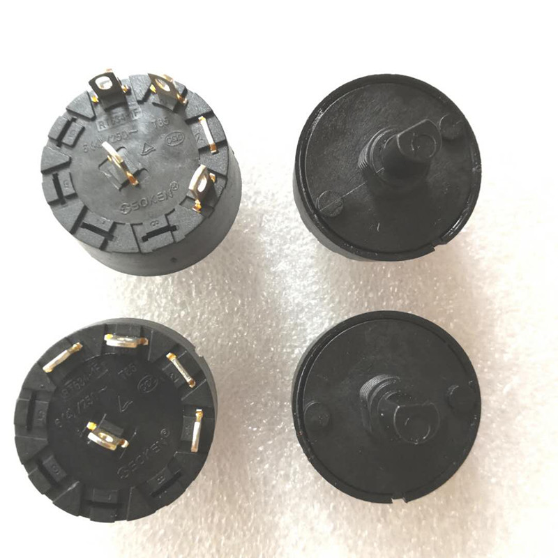 波段开关1刀3档 6A250V 塑料档位旋转开关 半柄 柄长14MM