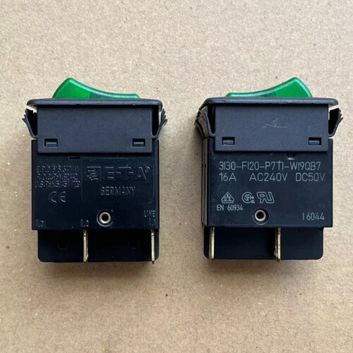 德国E-T-A船型开关4脚2档 16A250V 带灯 3130-F120-P7TI-WI9QB7