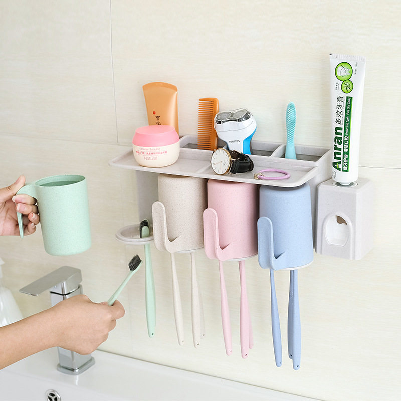 toothbrush Stands multi-function Wall hanging Shelf Suction wall Teeth Tooth-cylinder Cups Three Home household suitin the Family/Personal Cleaning Tools , Sanitary appliances/Bathroom accessories , Toothbrush holder/Teeth bench  category - from Buy2taobao.com to provide professional Taobao agent buy service