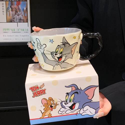 猫和老鼠马克杯女生高颜值办公室牛奶早餐陶瓷水杯子情侣生日礼物