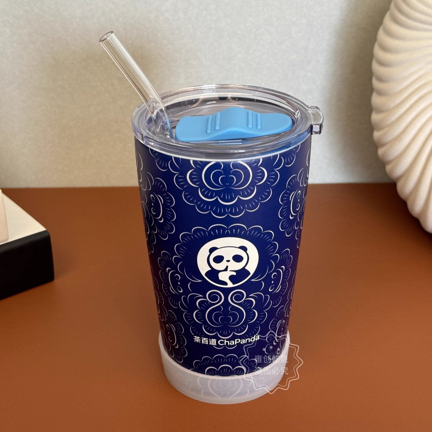 适配茶百道定制苗绣保温杯380ml款 配件密封杯盖