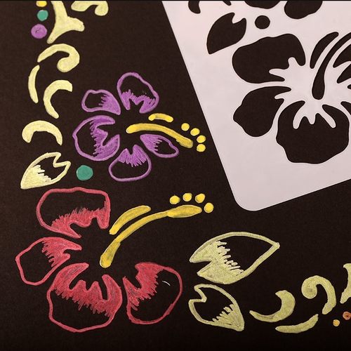 创作主题花边尺模板尺子绘画工具