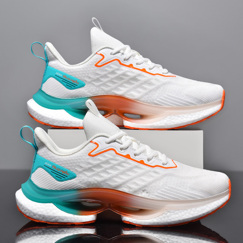 安錔官方莆田椰子男鞋春季飞织网面运动鞋青少年跑步软底老爹潮鞋