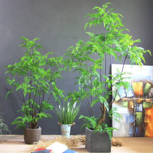 ins北欧风格仿真植物盆栽装饰富贵蕨大型盆景龟背竹假树装饰