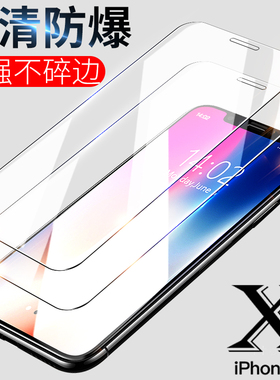 适用iPhone12/13Pro14/14Promax钢化膜苹果11 XR XSMAX 78P二强防偷窥防指纹玻璃膜